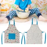 Cafopgrill kochschürze männer, Kinder Schürze Kinder Baumwolle gepolsterte Home Küche Kinderschürze rotes Lamm Muster für Home Küche, Restaurant, Kaffeehaus, Zeichnung, 50x40cm