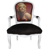 Casa Padrino Barock Salon Stuhl Marilyn Monroe - Barock Antik Stil Möbel - Mod3 - Limited Edition