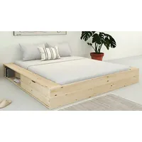 Home Affaire Stauraumbett »Erno, Massivholzbett, Futonbett, 275KG belastbar«,... (Breite/