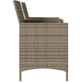 vidaXL Gartensofa 2-Sitzer Loungeset grau