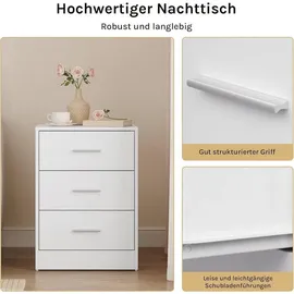 Woltu Nachttisch, Weiß,