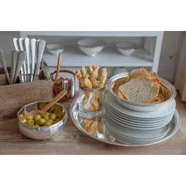 Edzard Tablett, Serviertablett Marlene, rund, versilbert, hochglanzpoliert, Durchmesser 34 cm