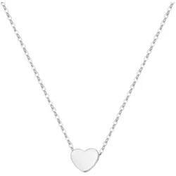 Hey Happiness Kette mit Herz Anhänger Edelstahl Silber Damen 