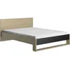 Schlafzimmer-Set GAMI Schlafzimmer-Set Naël, braun (eiche), Eiche Rookwood Nachbildung / Schwarz + ohne Matratze, B/H: 140cm x 200cm, Schlafzimmermöbel-Sets, Schlafzimmer-Set Naël