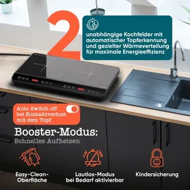 STILLSTERN Doppel-Induktionskochplatte 3600 W