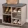 KESPER Schuhschrank mit Sitzkissen 51,5 x 48 x 29,5 cm weiß gekälkt