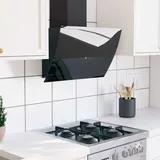 vidaXL Dunstabzugshaube 60 cm Stahl und Hartglas Schwarz 294009