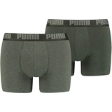 Puma Basic Boxershorts green melange XL 2er Pack