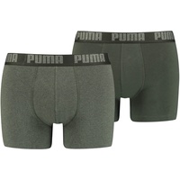 Puma Basic Boxershorts green melange XL 2er Pack