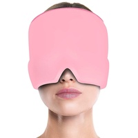 KGDUYC Kühlmasken für die Augen,Kopfbedeckung zur Linderung von Heiß- und Kaltkompressen, wiederverwendbar, Hut zur Linderung von Migräne, Augenmaske (Rosa)