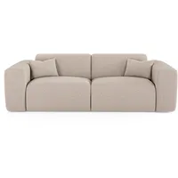 Sia Home Schlafsofa, Beige, Textil, 4-Sitzer, Rechteckig, 234x73x95 cm, Wohnzimmer, Sofas & Couches, Schlafsofas
