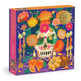 abrams and chronicle books iwuk Ofrenda del Día de Muertos 500 Piece Foil Puzzle