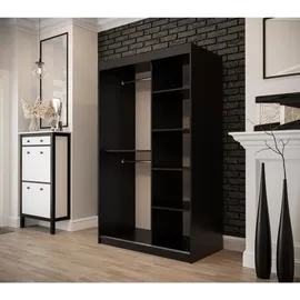 möbel kryspol Schwebetürenschrank OLD STYLE T2 120 x 200 x 62 cm Schwarz