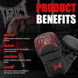 TapouT Rancho, Mma-kampfhandschuh - Black / Red - S/M,