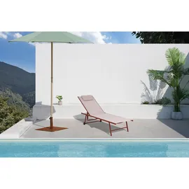 BEST Freizeitmöbel Best Sonnenliege Travis 185 cm x 55 cm x 97 cm Terrakotta