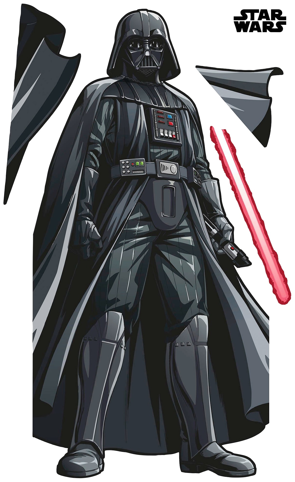 KOMAR Vliestapete "Star Wars XXL Darth Vader" Tapeten Gr. B/L: 127 m x 200 m, Rollen: 1 St., rot (schwarz, weiß, rot) Vliestapeten