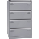 BISLEY LIGHT Hängeregistraturschrank silber 4 Schubladen 80,0 x 62,2 x 132,1 cm