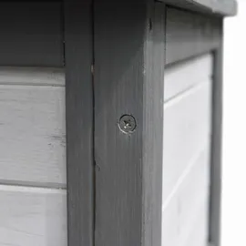 MuCoLa Katzenhaus Weiß/grau Katzenhütte Outdoor Katzenhöhle Wurfkiste Holz Katzen Haus