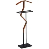 Relaxdays Herrendiener Holz Metall Mix 106,5 x 45,5 x 20 cm Braun Schwarz