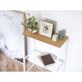 Yamazaki Home Beistelltisch Sofatisch Tosca Holz und Metall kleines Regal 04382