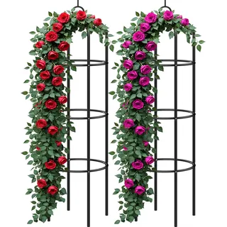 Gardebruk Rosensäule 2er-Set Schwarz 200x40cm