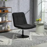 Svita Henry Loungestuhl Cocktailsessel Drehfuß Loungesessel Cordbezug Schwarz