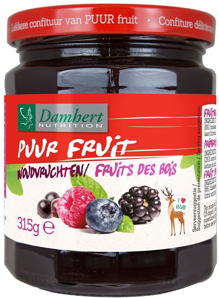 Damhert Puur Fruits Confiture Fruit des bois 315 g Autre