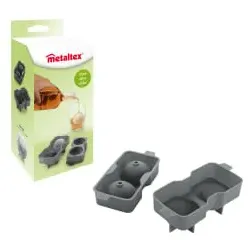 Metaltex Eiswürfelform aus Silikon 253532000 , 1 Packung = 1 Form für 2 Eiskugeln