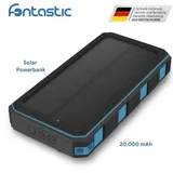 Fontastic „Xora 20Q“ Solar Powerbank 20000mAh - Schwarz