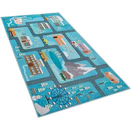 Beliani Kinderteppich Blau 80 x 150 cm