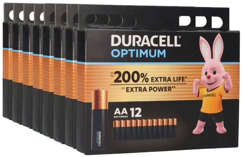 96x Duracell MN1500 AA Mignon Batterie Optimum (8x 12er Blister)