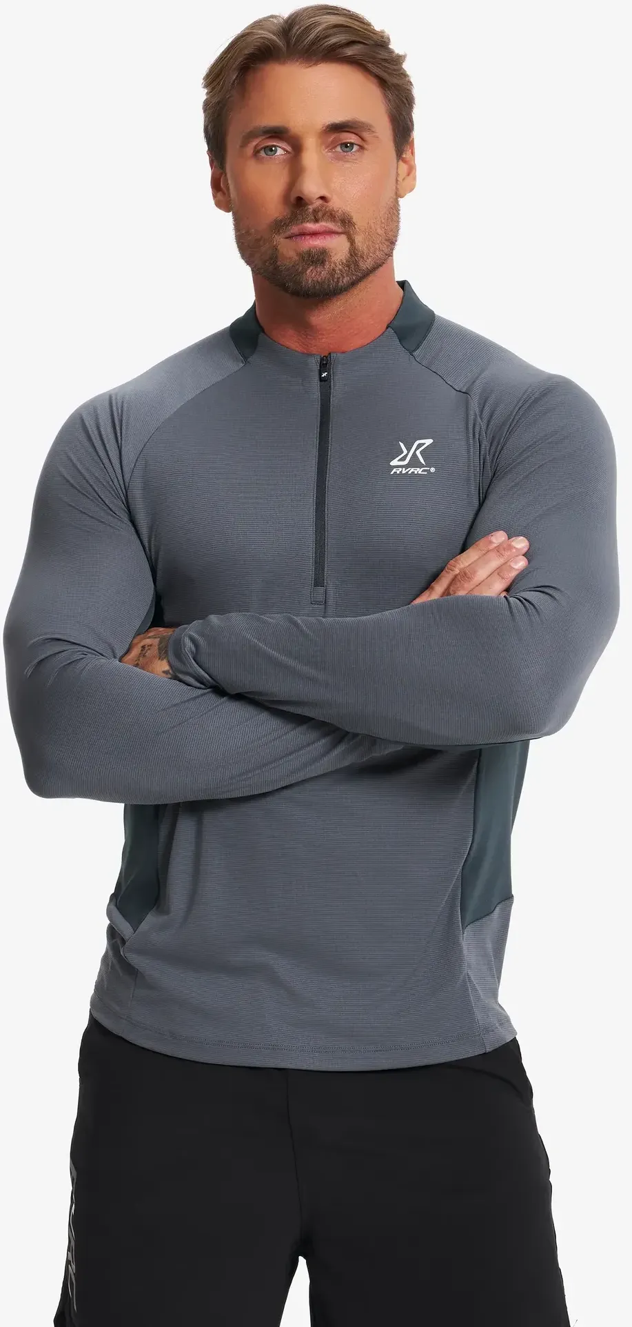 Force Light Half-zip Top Herren Turbulence Blue, Größe:M - Herren > Oberteile > Long-sleeve-shirts - Blau
