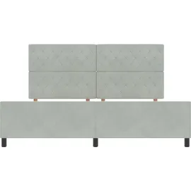 vidaXL Boxspringbett 200 x 200 cm Silber
