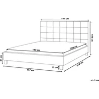 Wasserbett Leinenoptik Hellgrau 140 x200 cm LA ROCHELLE