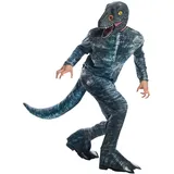 Rubie's Official Jurassic World: Gefallenes Königreich Velociraptor 'Blue' Dinosaurier-Kostüm für Erwachsene, Herren-Standardgröße, Brustumfang 107-112 cm, Taillenumfang 76-86 cm Halloween