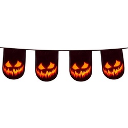 Boland Girlande Halloween Wimpelkette 6 m schwarz