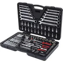 KS Tools CHROMEplus Steckschlüssel-Satz 1/4 Zoll + 3/8 Zoll + 1/2 Zoll 124-tlg.