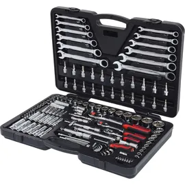 KS Tools CHROMEplus Steckschlüssel-Satz 1/4 Zoll + 3/8 Zoll + 1/2 Zoll 124-tlg.
