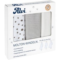 Alvi Mull Windeln 3er Pack - Aqua Dot