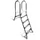 Weinmann Aufstellleiter Classic Edelstahl 1,20 m