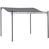 Outsunny Gartenpavillon mit geschwungenem Dach 297L x 297B cm