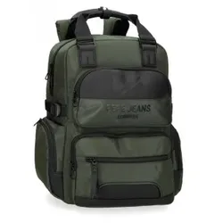 Pepe Jeans Unisex. 7062342 Bromley 15" Computer Rucksack anpassungsfähig grün (OSFA), Lässig, Polyester