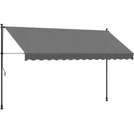 vidaXL Markise Einziehbar 350 x 150 cm anthrazit