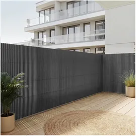 neu.haus PVC Sichtschutzmatte Hidden 90 x 300 cm grau