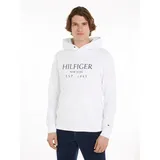 Hilfiger Hoodie BIG HILFIGER HOODY mit kontrastfarbenen Print TOMMY HILFIGER White