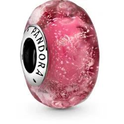 Pandora 798872C00 Silber Bead-Charm Welliges Pink Muranoglas