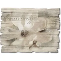 ARTland Artland, Holzbild »Magnolie_Detail«, Blumen, (1 St.), weiß