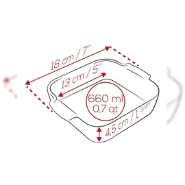 Peugeot Keramik Auflaufform APOLLIA 18cm Quadratisch Satin-Schwarz Backofen