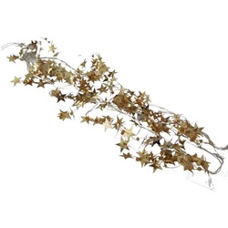 BURI Lichterkette LED Sternen Lichterkette 1m in Gold oder Kupfer