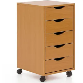 KADIMA DESIGN Rollcontainer 33 x 38 x 64 cm braun